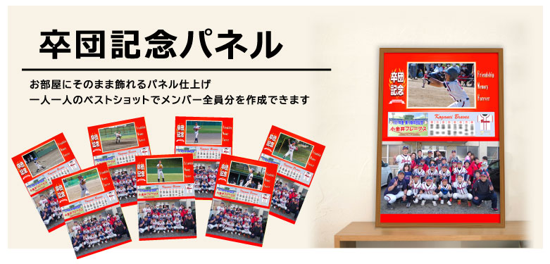 卒団記念パネル